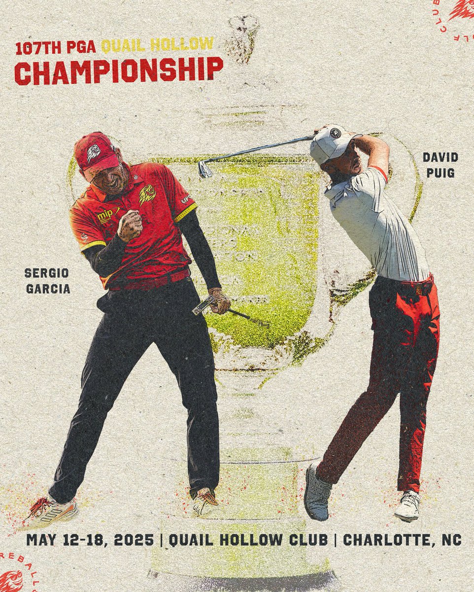 Fireballs GC (@fireballsgc_) on Twitter photo Major Championship week! 🔥⛳️
Fireball players <a href="/TheSergioGarcia/">Sergio Garcia</a> & <a href="/PuigCorrius/">David Puig Corrius</a> are ready to take on Quail Hollow Country Club for the 107th <a href="/PGAChampionship/">PGA Championship</a>! VAMOS! Major Championship week! 🔥⛳️
Fireball players <a href="/TheSergioGarcia/">Sergio Garcia</a> & <a href="/PuigCorrius/">David Puig Corrius</a> are ready to take on Quail Hollow Country Club for the 107th <a href="/PGAChampionship/">PGA Championship</a>! VAMOS!