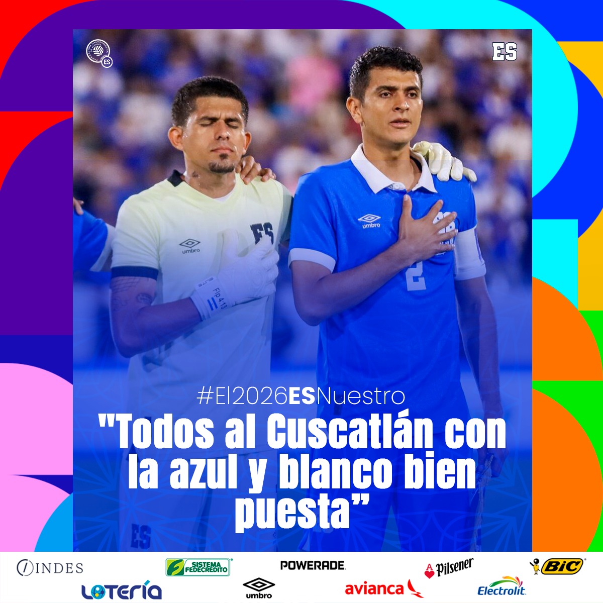 💙🤍 | #𝐄𝐥𝟐𝟎𝟐𝟔𝐄𝐒𝐍𝐮𝐞𝐬𝐭𝐫𝐨

 ¡La pasión nos une!

Porque este 10 de Junio, 𝐄𝐒 momento de ir al Cusca 🇸🇻⚽

🎫 ⬅ Adquiere ya tu boleto en SMARTTICKET.FUN y en puntos de venta físicos autorizados

#ElSalvador