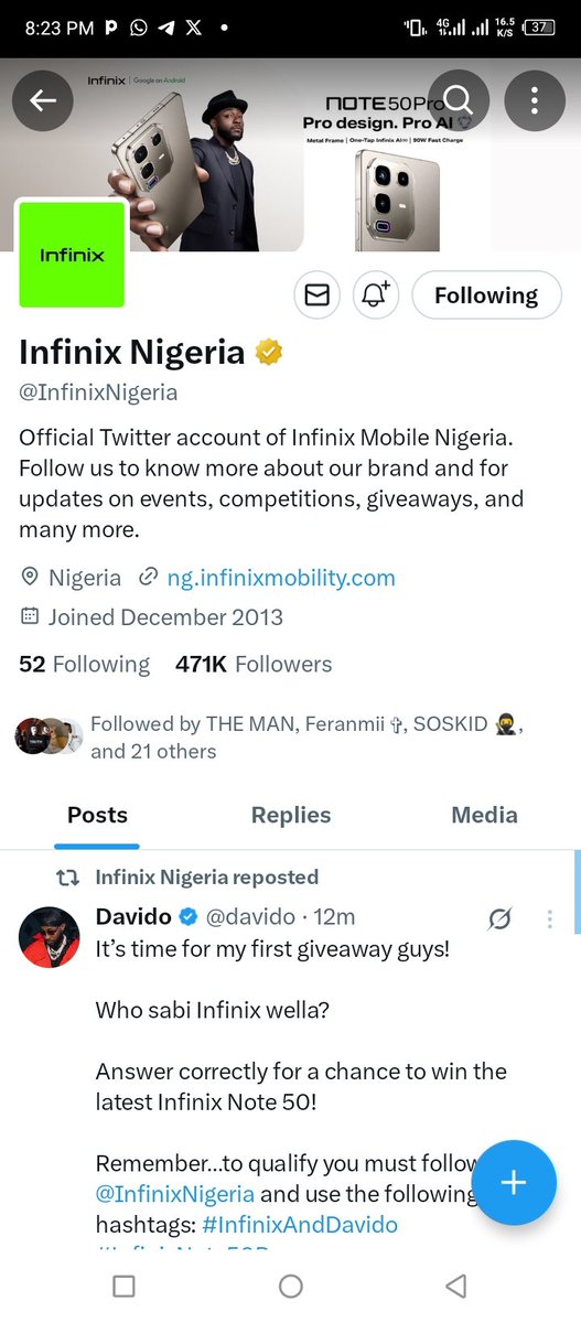DND__pls's tweet image. #InfinixAndDavido 
#InfinixNote50Pro

@davido