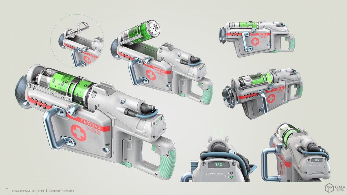 terraformart's tweet image. Lynx and Healing Packs designed, CAD Modeled and rendered by Alex Refuser for #LastExpedition
Art Director: Aurelien Fournier
Creative Director: Finnian MacManus @fmacmanus
#caddesign #cad #2dartwork #2dartist #weaponart #3dmodelling #conceptartist #conceptart #weapondesign