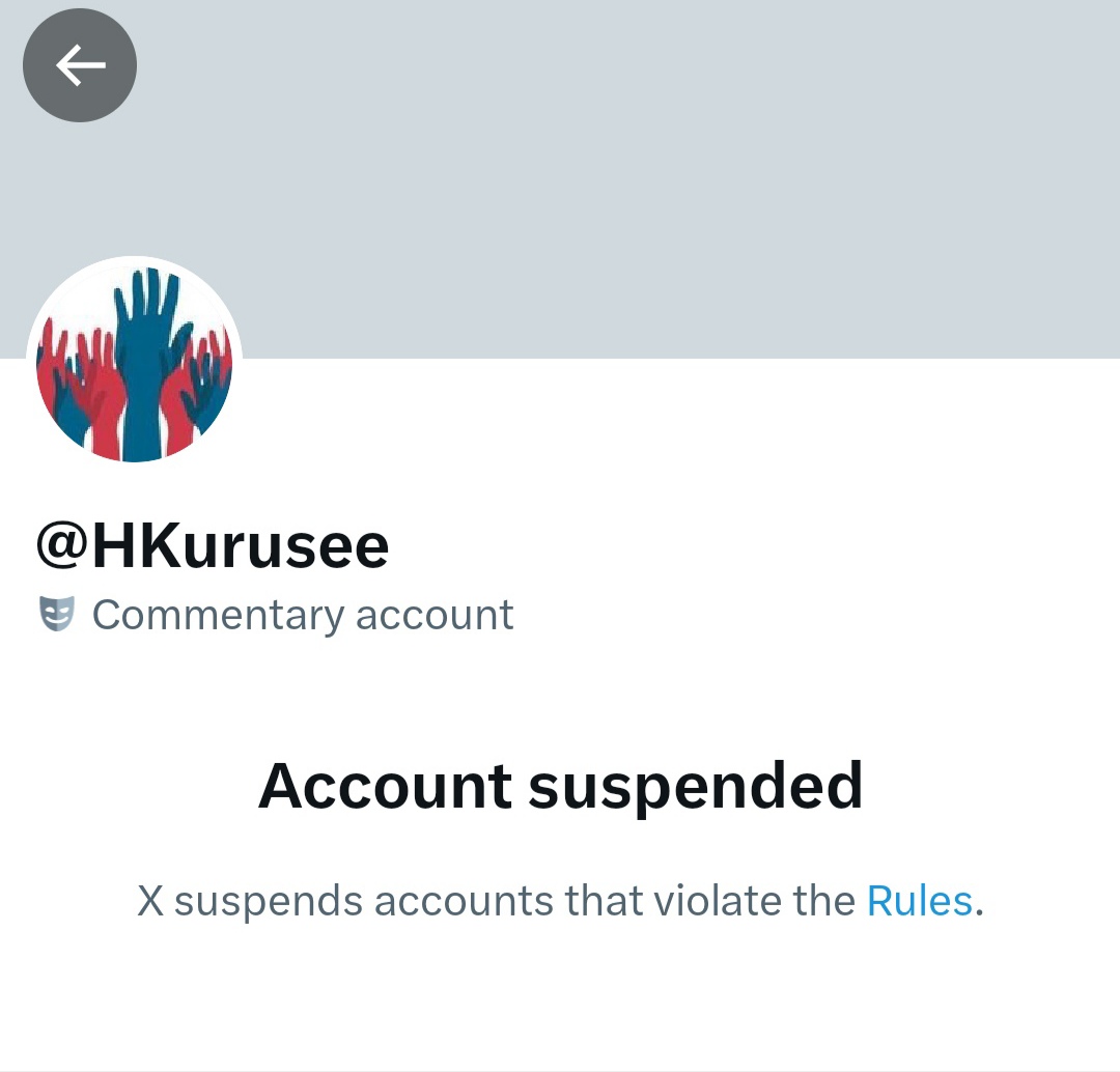 Dear 
<a href="/X/">X</a>
 please reinstate account HKurusee as we general public r depending on this anonymous whistle blower to bust large scale corruption by 
<a href="/MMuizzu/">Dr Mohamed Muizzu</a>
 currently hijacking 
<a href="/mvpeoplesmajlis/">People's Majlis</a>
 
<a href="/SCMaldives/">Supreme Court of the Maldives</a>