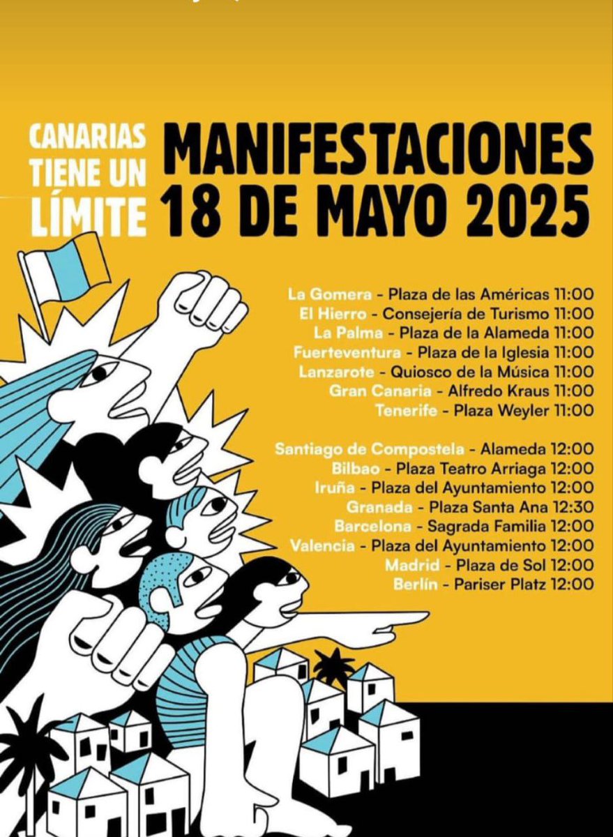 🇮🇨 Apoyo total a #Canarias este #18M. Las islas merecen respeto, no masificación turística que agota sus recursos. 
Por su identidad propia, por sus raíces. 🇮🇨 
#CanariasTieneUnLímite
