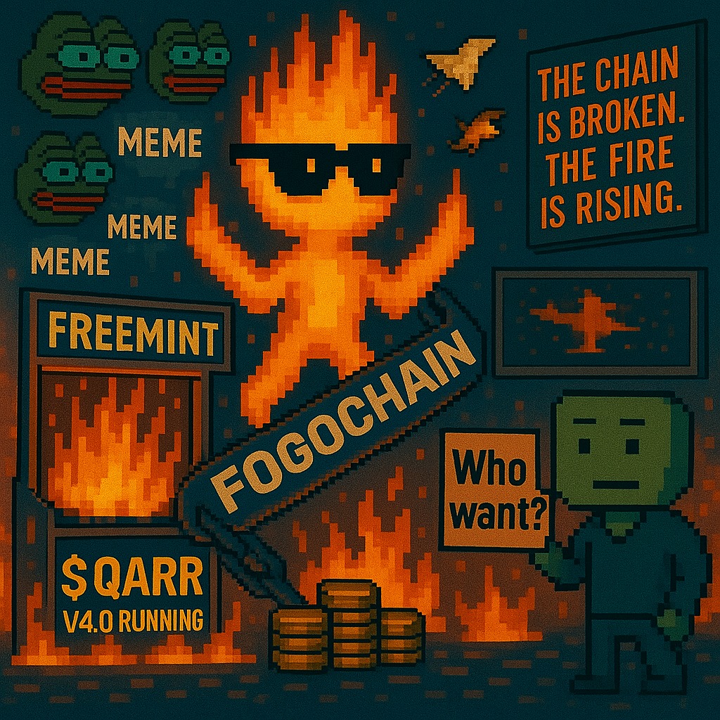 Mint cost: 0
Impact: Irreversible
Welcome to QARR on <a href="/FogoChain/">Fogo</a> 🔥