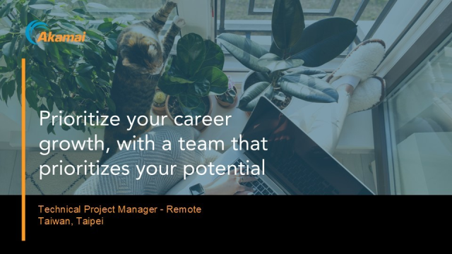 slerner20's tweet photo. .@Akamai is seeking a Technical Project Manager II in Taiwan/Remote. Apply here. #AkamaiJobs #careers https://t.co/xrf2kyxsbF https://t.co/t8EKwEaiEN