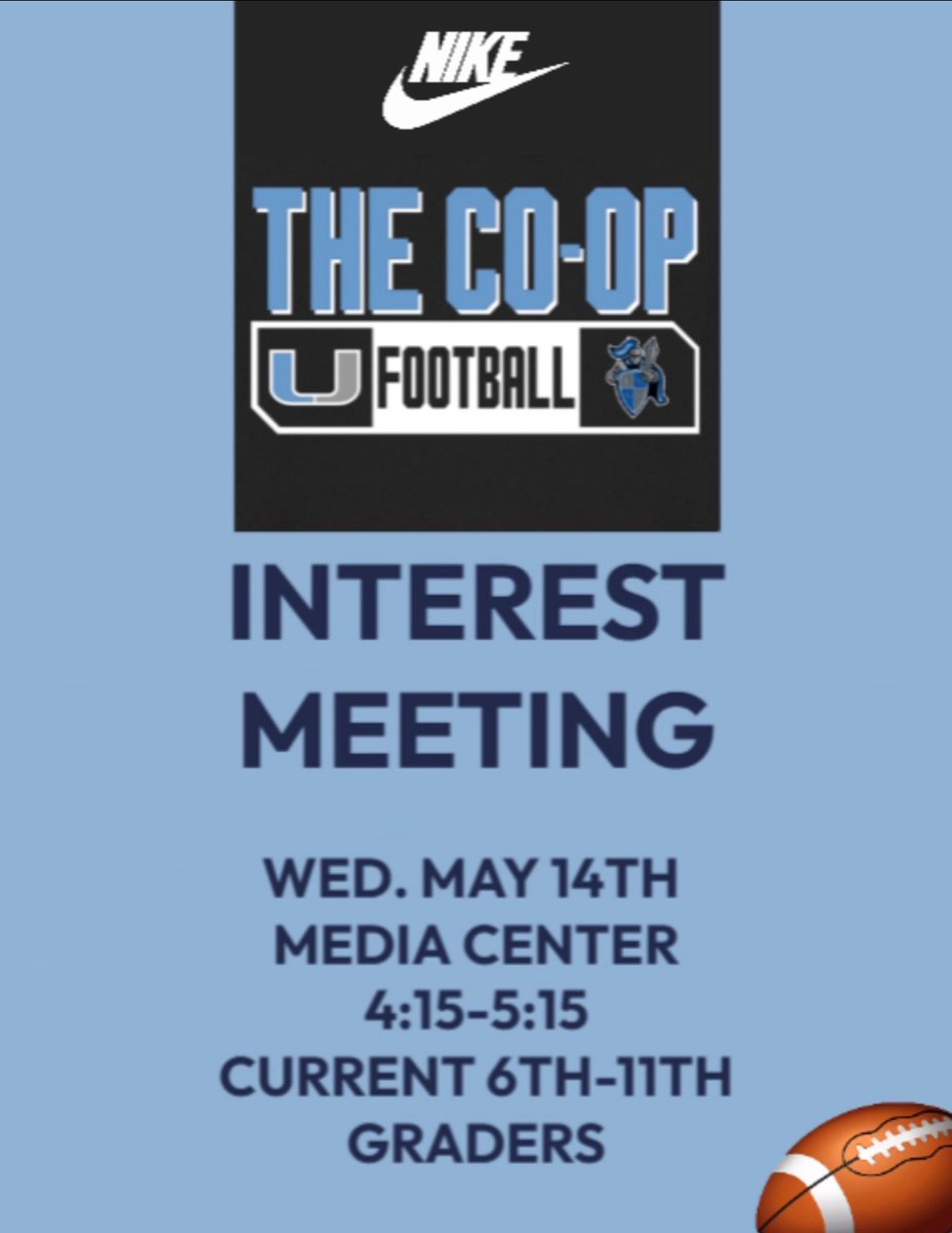 THE CO-OP (@ua_emksfb) on Twitter photo Would you like to learn more about <a href="/UA_EMKSFB/">THE CO-OP</a> ? Please visit us on Wednesday in the media center, as we look forward to a big season.
<a href="/EMKS_Athletics/">Kauffman Athletics</a> @TheeMD5 <a href="/APBlakemore/">Coach Blakemore</a> Would you like to learn more about <a href="/UA_EMKSFB/">THE CO-OP</a> ? Please visit us on Wednesday in the media center, as we look forward to a big season.
<a href="/EMKS_Athletics/">Kauffman Athletics</a> @TheeMD5 <a href="/APBlakemore/">Coach Blakemore</a>