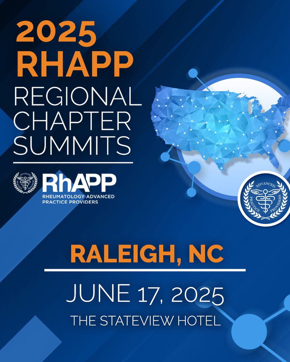 📍RhAPP is coming to Raleigh!

Join us for a jam-packed regional meeting featuring rheumatology updates, practical education, and APP networking you won’t want to miss.

🗓️ Save the date and register now: loom.ly/s03nvCc