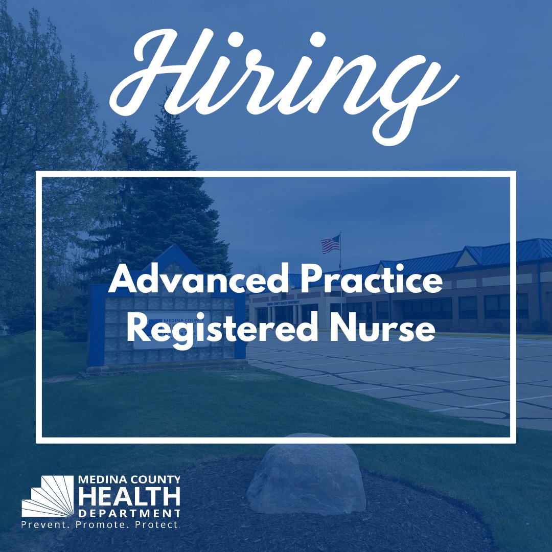 Our Health Center is hiring for the following position:

Advance Practice Registered Nurse

To see the full job posting and to apply, head to our careers page:
medinahealth.org/careers