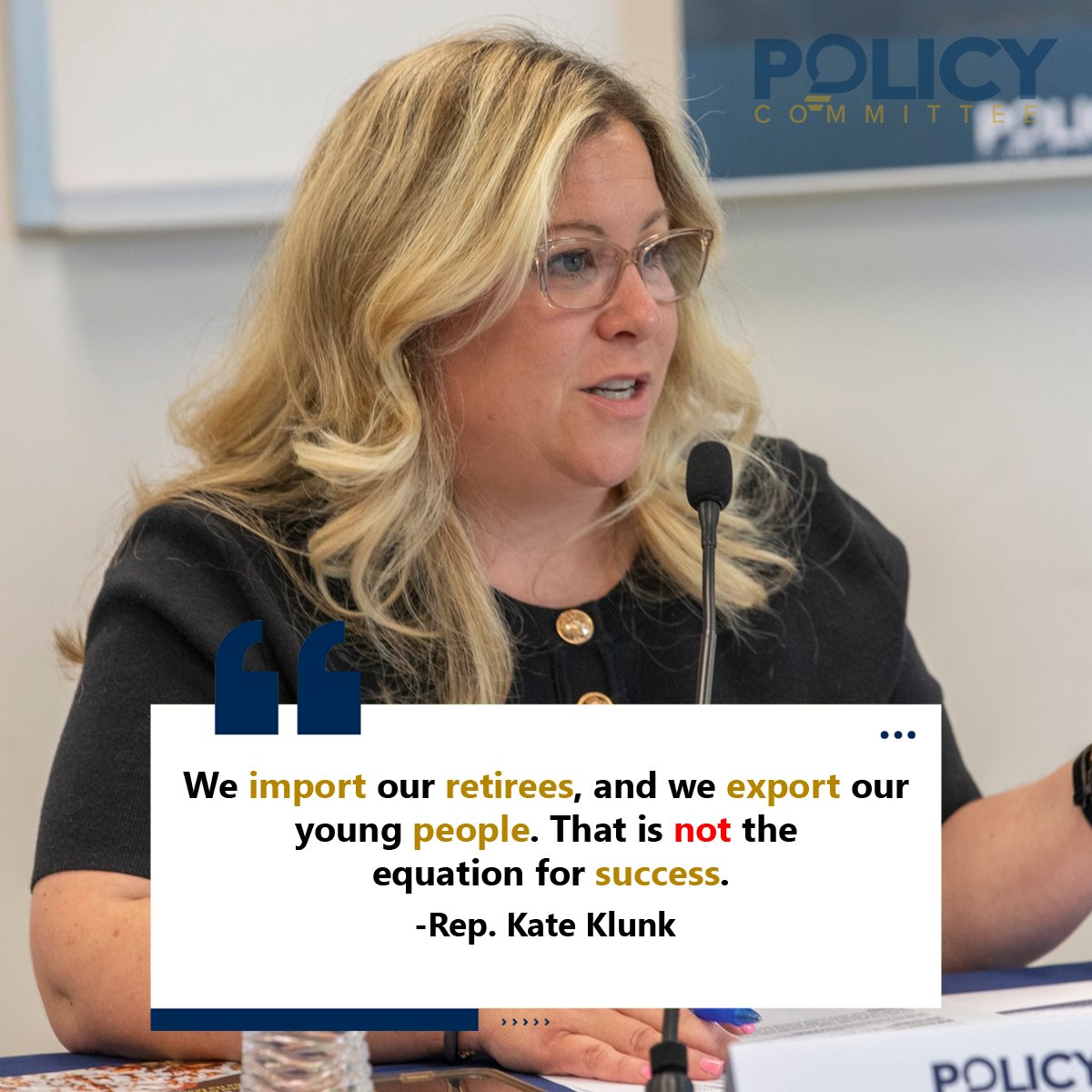Policy Committee (@policycmte) on Twitter photo They’re not leaving PA — we’re failing to keep them…
⠀
<a href="/RepKateKlunk/">Rep. Kate Klunk</a> | #entrepreneurship | #business They’re not leaving PA — we’re failing to keep them…
⠀
<a href="/RepKateKlunk/">Rep. Kate Klunk</a> | #entrepreneurship | #business