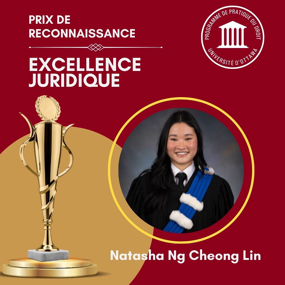 🏆Ce prix de reconnaissance est décerné à une personne candidate qui s’est illustrée par la meilleure performance globale dans le cadre du Volet formation du Programme.

Félicitations Mme Natasha Ng Cheong Lin.