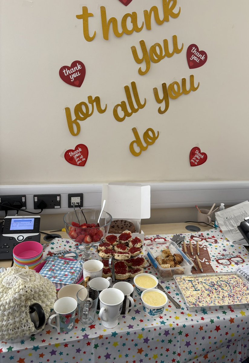 Lovely treat with a surprise mini tea party for the Eastwood team amid the chaos of the shift 😂 
Happy International nurses day!