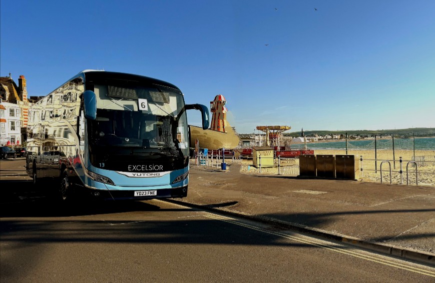 Excelsior Coaches (@excelsiorcoach) on Twitter photo The <a href="/ExcelsiorCoach/">Excelsior Coaches</a> photo of the week is from (once more) #CallumR who took this photo of <a href="/YutongGlobal/">Yutong Bus & Coach</a> fleet no: 13 commencing a <a href="/wembleystadium/">Wembley Stadium</a> André Rieu Tour for <a href="/JGTravelgroup/">JGTravelGroup</a>.
Thank you for this stunning photo taken parked on Weymouth Sea Front.
#effortlesscoachhire The <a href="/ExcelsiorCoach/">Excelsior Coaches</a> photo of the week is from (once more) #CallumR who took this photo of <a href="/YutongGlobal/">Yutong Bus & Coach</a> fleet no: 13 commencing a <a href="/wembleystadium/">Wembley Stadium</a> André Rieu Tour for <a href="/JGTravelgroup/">JGTravelGroup</a>.
Thank you for this stunning photo taken parked on Weymouth Sea Front.
#effortlesscoachhire