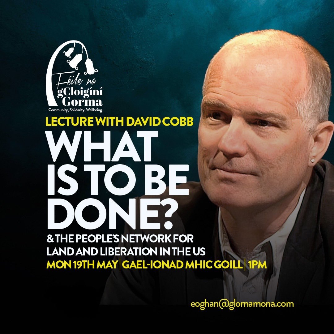 Want to find out more about our guest speaker David Cobb and the People’s Network for Land &amp; Liberation (PNLL)?

Read his recent article here: shorturl.at/7cm2d

🗓️1pm, Monday 19th May - bígí linn!

“PNLL is a multiracial, multiethnic consortium of six community-based…