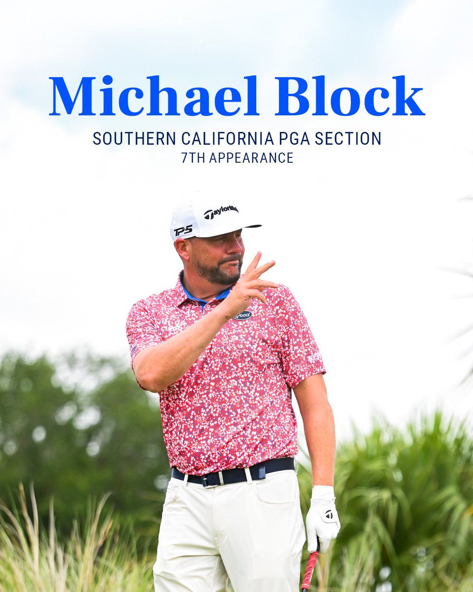 PGA of America (@pga) on Twitter photo <a href="/MAPGA_/">MAPGA_</a> <a href="/GulfStatesPGA/">Gulf States PGA</a> <a href="/southfloridapga/">South Florida PGA</a> <a href="/STexasPGA/">STPGA</a> <a href="/MetropolitanPGA/">Metropolitan PGA</a> <a href="/NTXPGA/">Northern Texas PGA</a> <a href="/PhiladelphiaPGA/">PhiladelphiaPGA</a> <a href="/norcalpga/">Northern California PGA</a> <a href="/RupeTaylor/">Rupe Taylor</a> <a href="/SouthernOhioPGA/">Southern Ohio PGA</a> <a href="/BobSowards/">Bob Sowards 💀</a> <a href="/IndianaGolf/">Indiana Golf</a> <a href="/MichiganPGA/">Michigan PGA</a> <a href="/nfloridapga/">North Florida PGA</a> Michael Block
Arroyo Trabuco Golf Club
<a href="/scpga/">SCPGA</a> <a href="/MAPGA_/">MAPGA_</a> <a href="/GulfStatesPGA/">Gulf States PGA</a> <a href="/southfloridapga/">South Florida PGA</a> <a href="/STexasPGA/">STPGA</a> <a href="/MetropolitanPGA/">Metropolitan PGA</a> <a href="/NTXPGA/">Northern Texas PGA</a> <a href="/PhiladelphiaPGA/">PhiladelphiaPGA</a> <a href="/norcalpga/">Northern California PGA</a> <a href="/RupeTaylor/">Rupe Taylor</a> <a href="/SouthernOhioPGA/">Southern Ohio PGA</a> <a href="/BobSowards/">Bob Sowards 💀</a> <a href="/IndianaGolf/">Indiana Golf</a> <a href="/MichiganPGA/">Michigan PGA</a> <a href="/nfloridapga/">North Florida PGA</a> Michael Block
Arroyo Trabuco Golf Club
<a href="/scpga/">SCPGA</a>