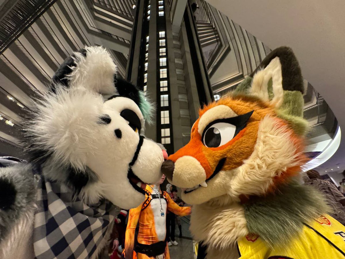 I have to mark a momentous time in car fur history…I got to meet <a href="/deerfella/">syd</a> irl. We both fangirl’ed a lot then had to get suit pics together ❤️