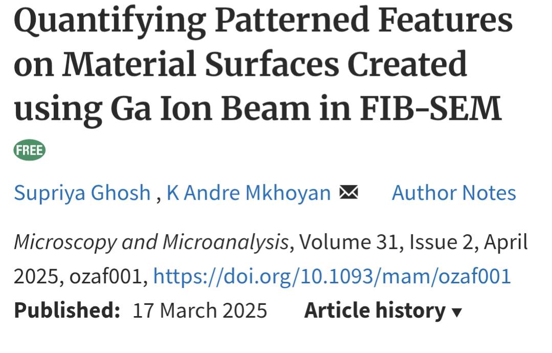DYK: Ga FIB patterning on Si and SrTiO₃ is governed primarily by total ion dose. New work out this week in M&amp;M provides a metric set linking dwell, overlap and pass count to final line geometry—handy for nano-lithography tuning! ow.ly/wICe50VRnvV