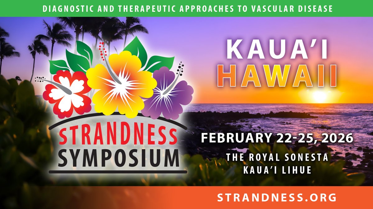 StrandnessS's tweet image. The Strandness Symposium will convene February 22-25, 2026, at the Royal Sonesta Kaua'i. Stay tuned at strandness.org for more details!