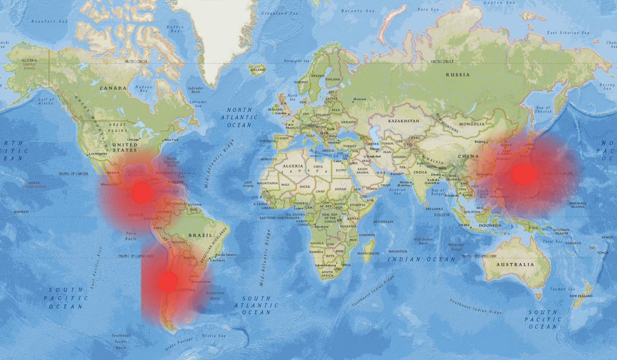 Newmeteo's tweet image. Buenas Tardes #RiskMap #Alert 
Chile #OHiggins / Honduras / Taiwan #Alert
