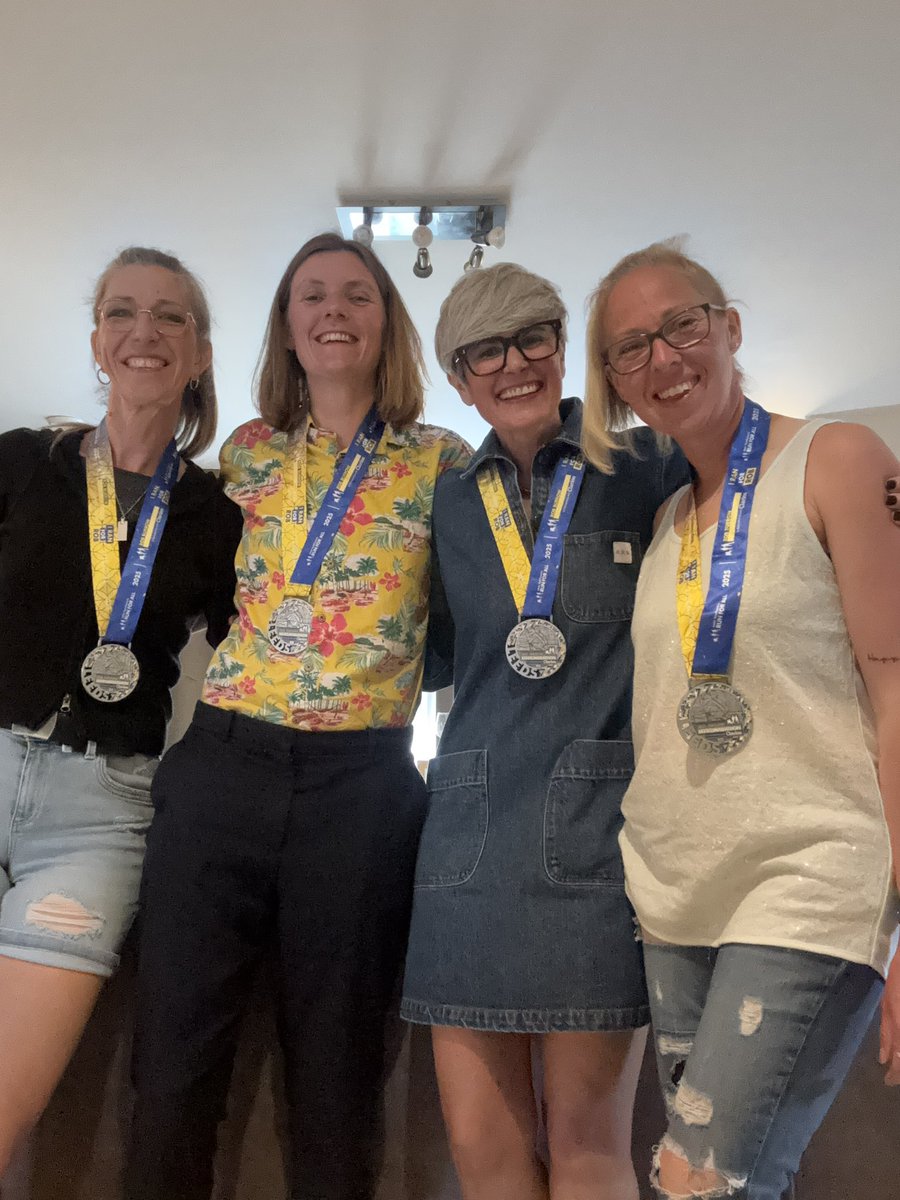 Marathon Number 10 completed yesterday at <a href="/runforall/">Jane Tomlinson’s Run For All</a> #leedsmarathon 💙💛 it was hot, hilly AF and hard work but just amazing 🤩 the support was amazing as was the scenery - privileged as always to run with <a href="/dreamsweep/">Nette</a> 💜 #ukrunchat #running #marathon #runforall