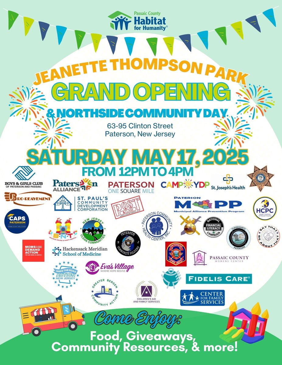 PCHFH's tweet image. 🎉 We’re throwing a party in the park! 🎈 Join us for the Grand Opening of Jeanette Thompson Park and Northside Community Day on Saturday, May 17 from 12–4 PM!
📍 Jeanette Thompson Park (formerly Clinton Street Park)
📅 May 17 | 🕛 12–4 PM