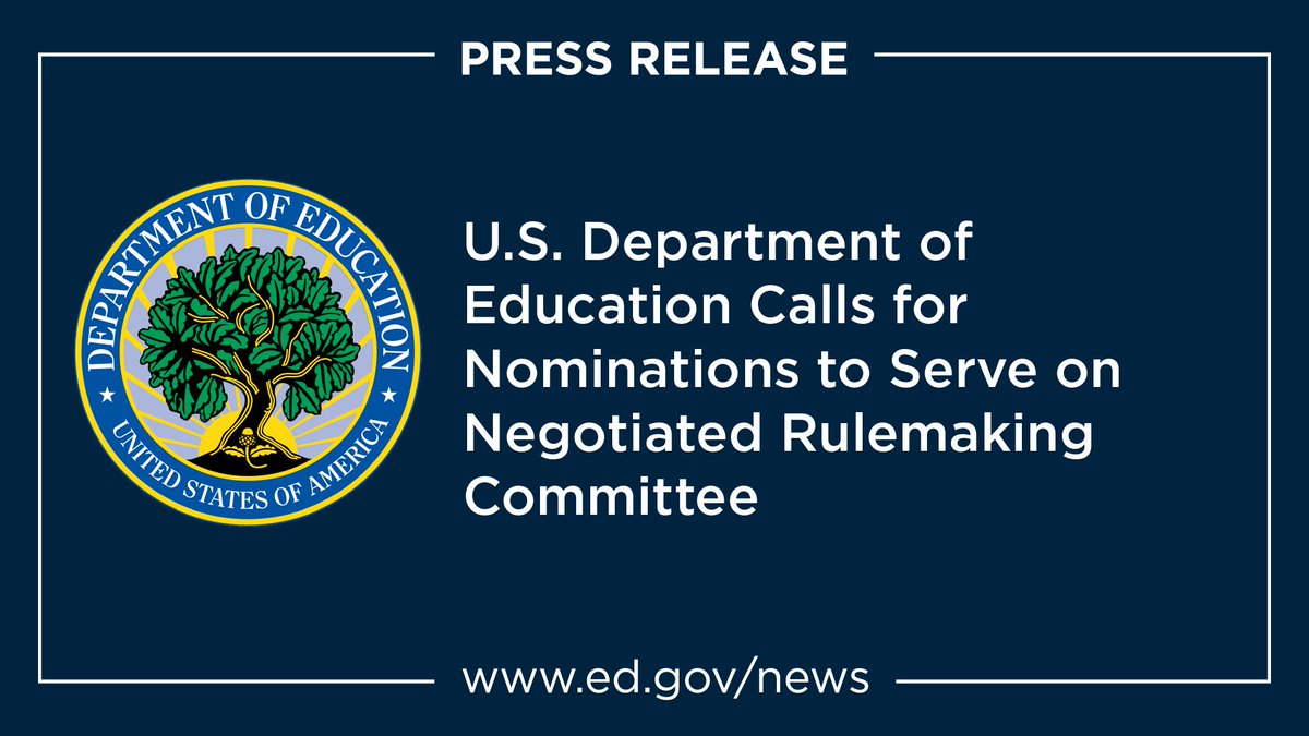 Today, @USEDGov announced the ‘Student Loans and Affordability Committee’ with the mission of improving federal student aid programs, including the Public Service Loan Forgiveness program.
 
Learn more about Negotiated Rulemaking here: ed.gov/about/news/pre…