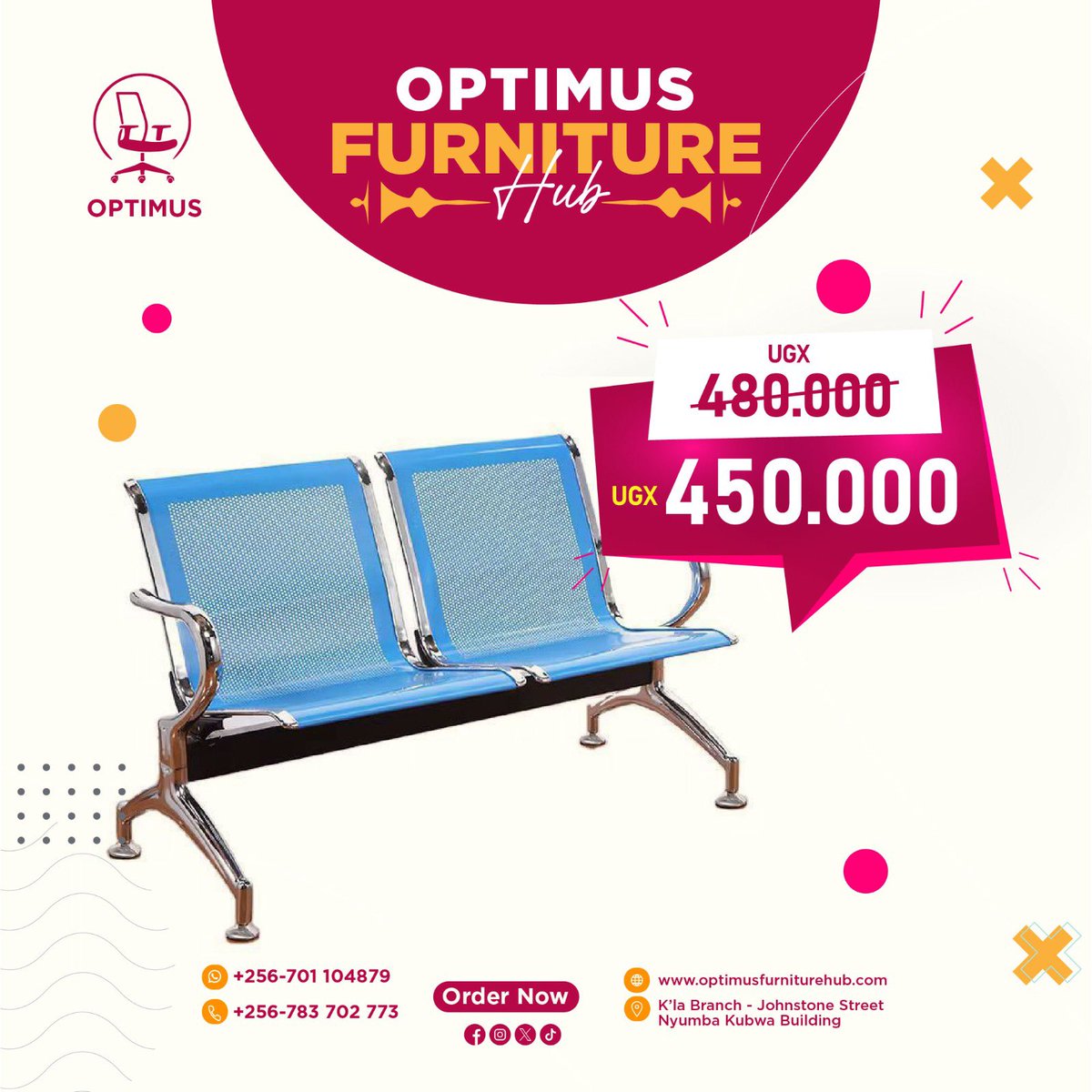 hub_optimus's tweet image. Even with a limited space you can still have this simple waiting area chair that can accommodate at least two guests 

optimusfurniturehub.com 
#bugingo #prophet #kakwenza #optimus #Phaneroo