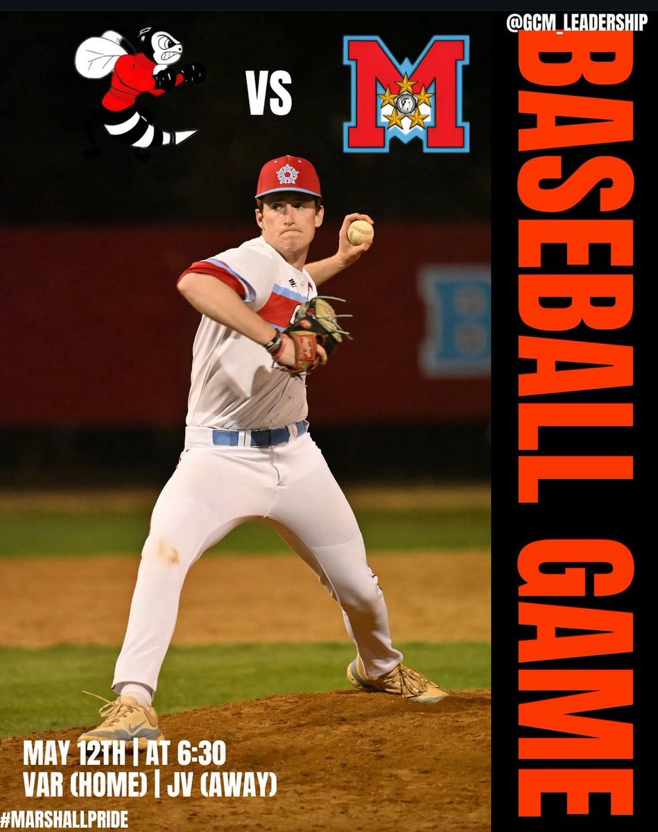 Marshall HS Athletics (@gcmsports1) on Twitter photo It’s our regular season finale for the <a href="/MStatesmenBsbl/">Marshall HS Statesmen Baseball</a> tonight! Game time is at 6pm for both the JV (away) & Varsity (home) game. Let’s go Statesmen!!
⚾️⚾️⚾️
#marshallpride It’s our regular season finale for the <a href="/MStatesmenBsbl/">Marshall HS Statesmen Baseball</a> tonight! Game time is at 6pm for both the JV (away) & Varsity (home) game. Let’s go Statesmen!!
⚾️⚾️⚾️
#marshallpride