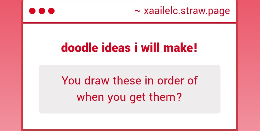 Yes, I draw them in order when I can! ✨