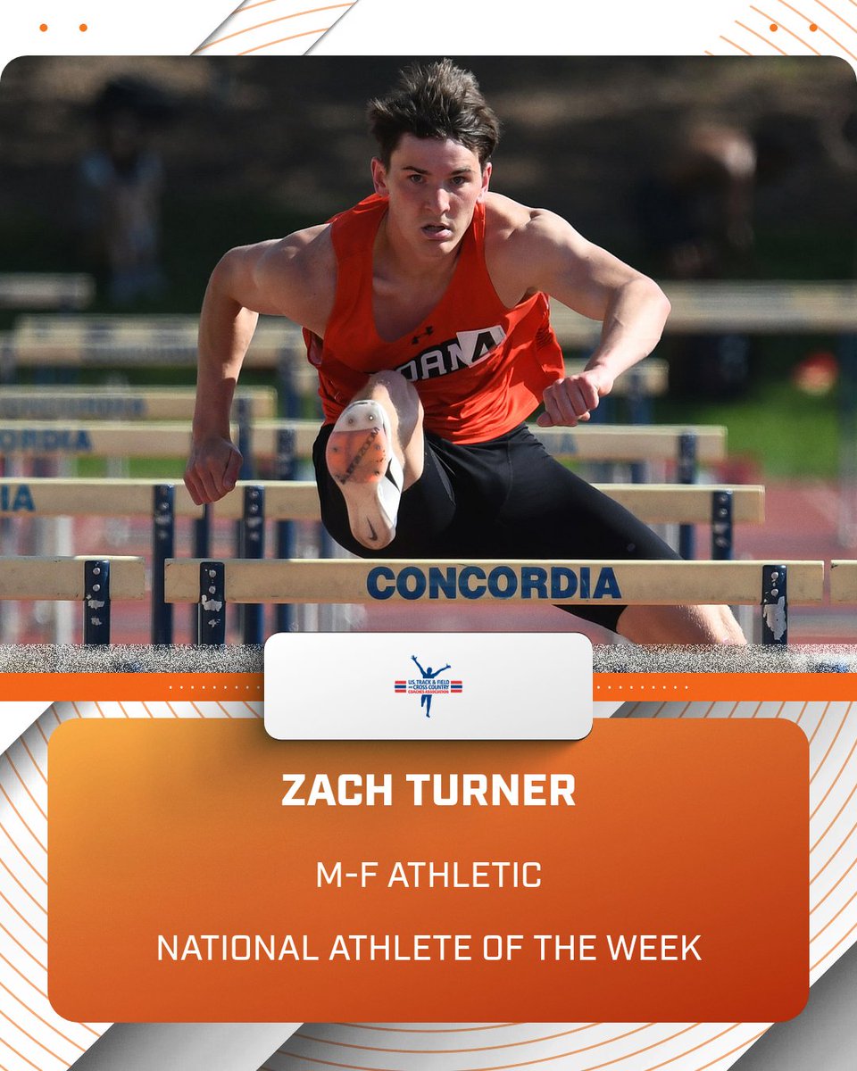 Doane Tigers 🐯 (@doaneathletics) on Twitter photo It is that time for your weekly "Zach Turner is the M-F Athletic National Athlete of the Week" notice... <a href="/zt__47/">Zach Turner</a> does it again, the 4th time this outdoor season, after setting the NAIA record in the 110m hurdles last weekend!! Congrats Zach! It is that time for your weekly "Zach Turner is the M-F Athletic National Athlete of the Week" notice... <a href="/zt__47/">Zach Turner</a> does it again, the 4th time this outdoor season, after setting the NAIA record in the 110m hurdles last weekend!! Congrats Zach!
