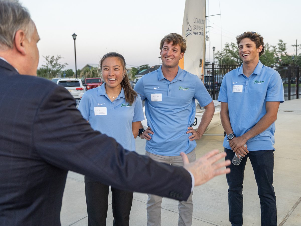 Tulane University (@tulane) on Twitter photo Thanks to a $2.75M gift, itās smooth sailing ahead as @greenwavesail celebrates its new home: the Libby and Robert Alexander Community Sailing Center. āµļø
š° Learn about this anchor of excellence for <a href="/TulaneAthletics/">Tulane Green Wave</a> and community sailors: tulane.it/42VFRC6 Thanks to a $2.75M gift, itās smooth sailing ahead as @greenwavesail celebrates its new home: the Libby and Robert Alexander Community Sailing Center. āµļø
š° Learn about this anchor of excellence for <a href="/TulaneAthletics/">Tulane Green Wave</a> and community sailors: tulane.it/42VFRC6