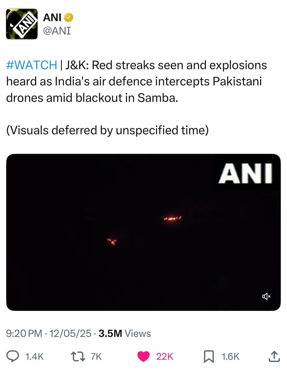 If we have a ceasefire agreement, why did a flight to Amritsar from Delhi Landed back In Delhi after an hour due to black out in Amritsar ? 

Why are Pakistani drone still entering India and trying to hard our civilians? 

All that within an hour of Modi’s speech ? 

What is