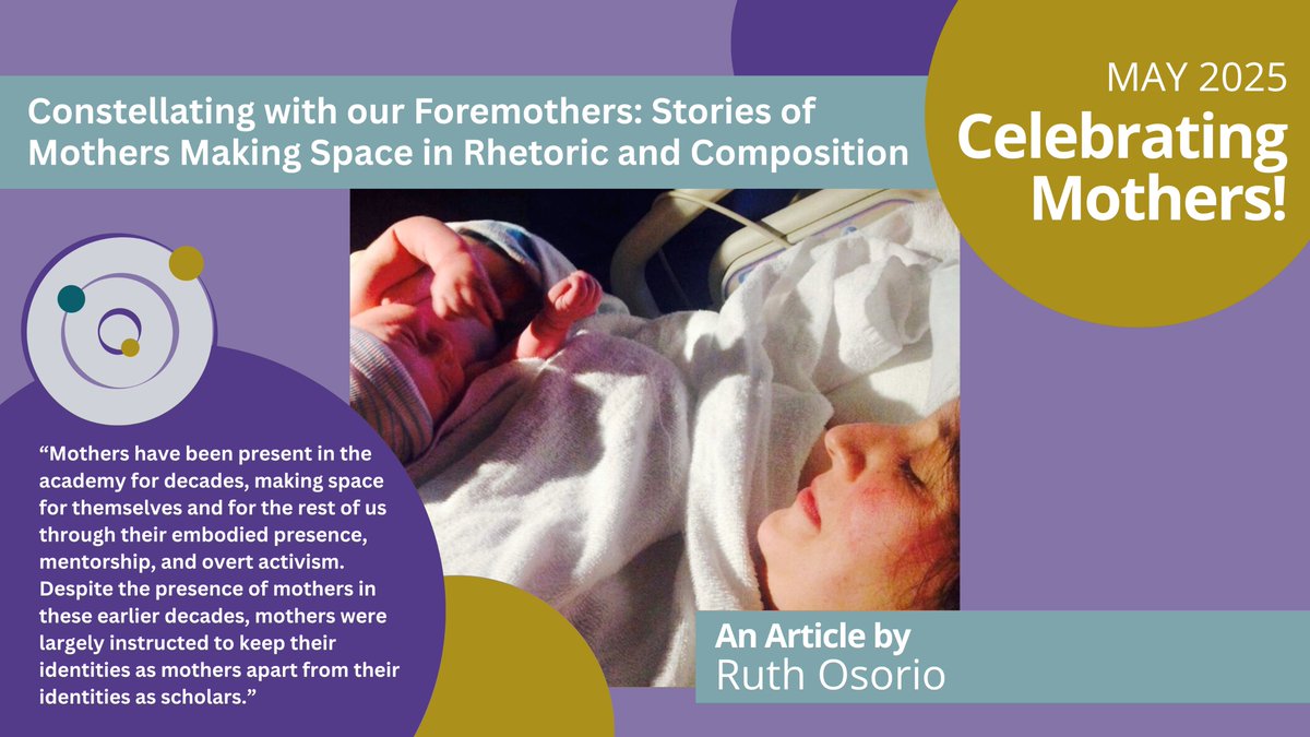 📣We hope all the #moms had a fantastic #MothersDay! For the rest of May, we're giving a well-deserved spotlight to amazing pieces about #motherhood. Today, check out this great article by Ruth Osorio!

🔗Visit the Link in our bio to read more!

#TeamRhetoric #AcademicTwitter
