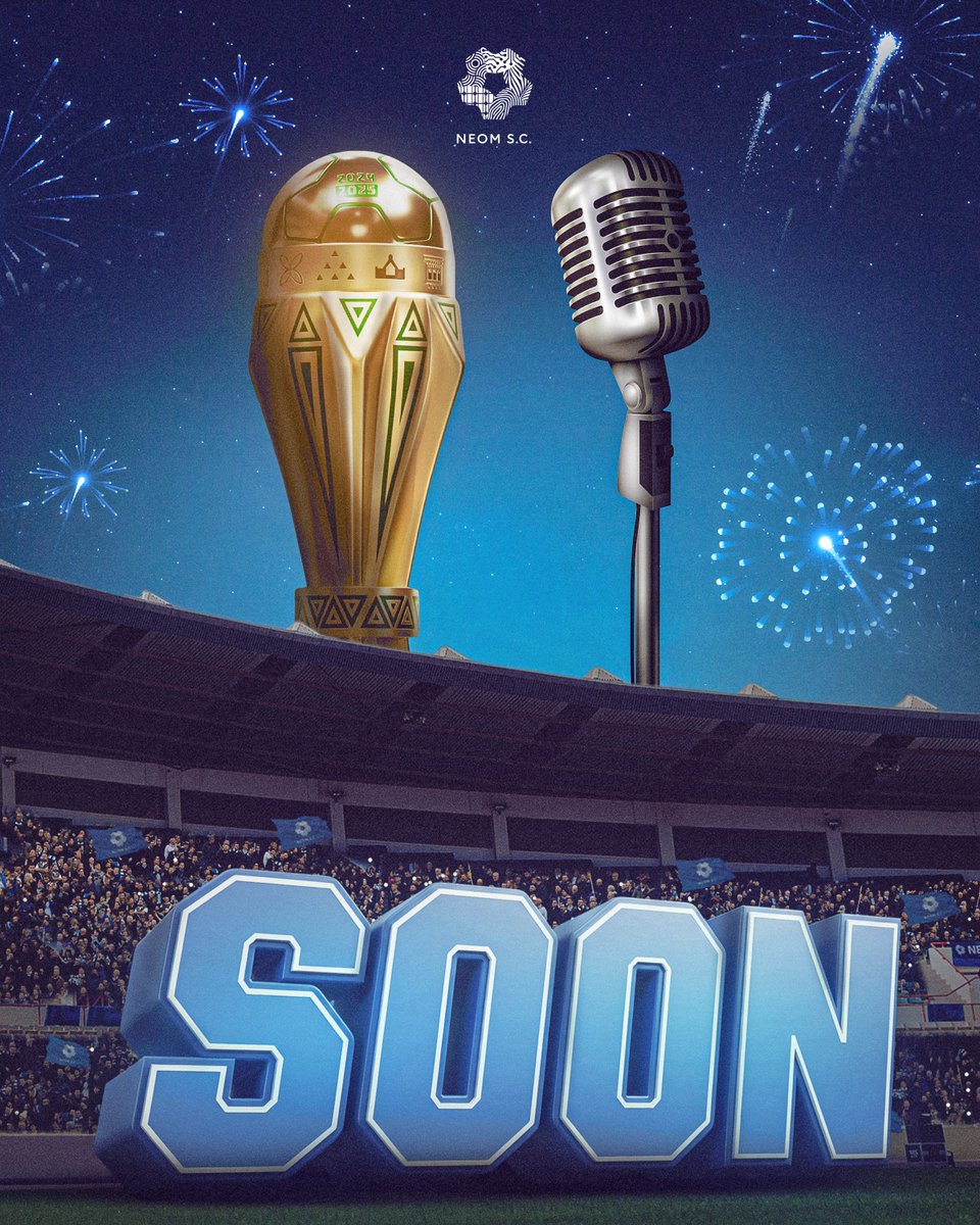 ليلة تاريخية 🎇

بنحتفل فيها بالذهب 🏆🥇
على أرضنا وبين جماهيرنا 🏟

من نجومها؟ 🎙

#نادي_نيوم_الرياضي
