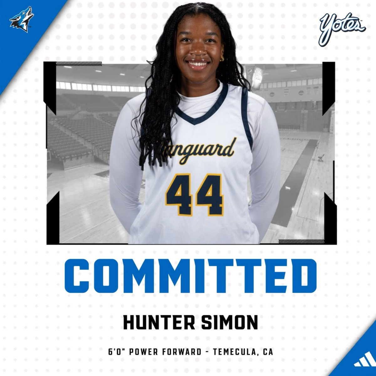 🚨COMMITTED🚨 We are excited to welcome 6’0” Power Forward Hunter Simon to our family! Welcome to the Pack Hunter! 💙🐾
#10teamsonepack 
#goyotes