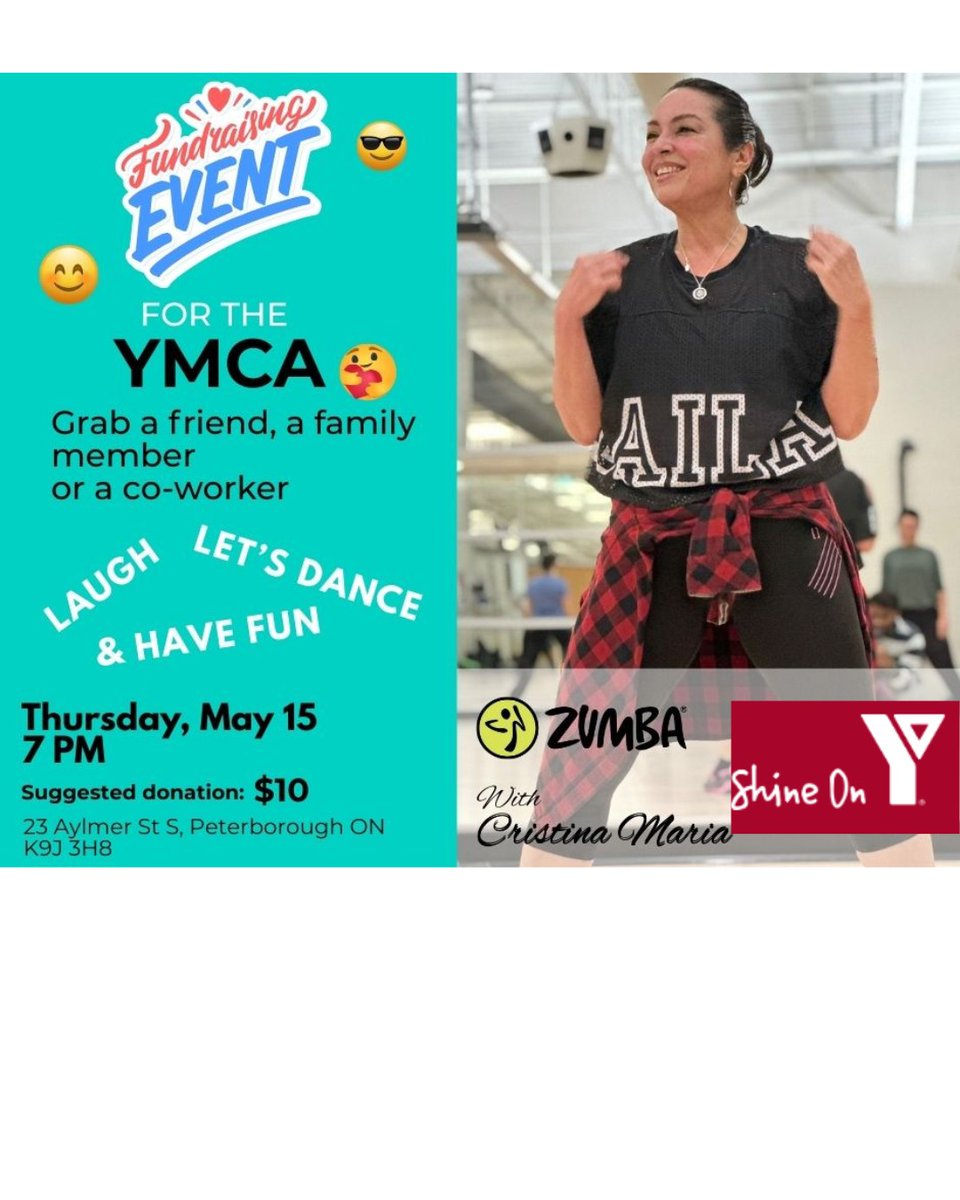 Grab a friend, let's dance, laugh and have fun while fundraising for the Y Strong kids! #zumba #ptbo