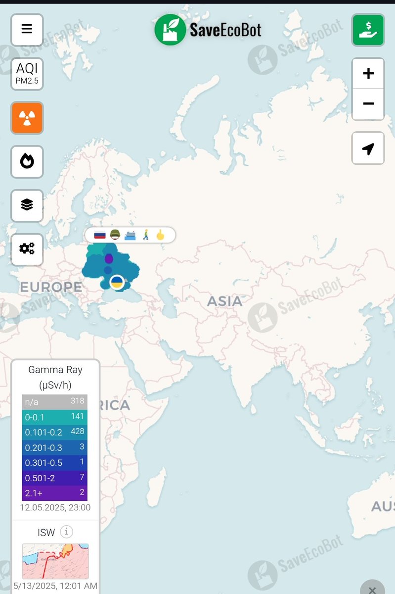 🚨 Fact check:

Here is the current nuclear radiation maps, which unequivocally indicates that the Asian subcontinent is radiation-free.  

I request everyone to refrain from needlessly spreading false information on nuclear topics.

Map sources 

saveecobot.com/en/radiation-m…