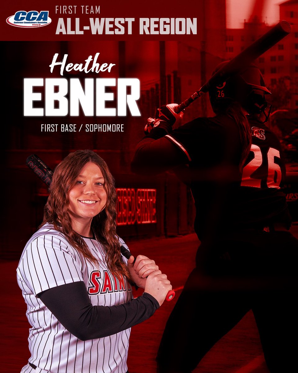 Saint Martin's Saints (@smusaints) on Twitter photo Awards continue to roll in for Heather Ebner as she is named to the <a href="/d2cca/">Division II CCA</a> 2025 All-West Region First Team!
#SaintsStrong 🗡️ / 🥎 Awards continue to roll in for Heather Ebner as she is named to the <a href="/d2cca/">Division II CCA</a> 2025 All-West Region First Team!
#SaintsStrong 🗡️ / 🥎