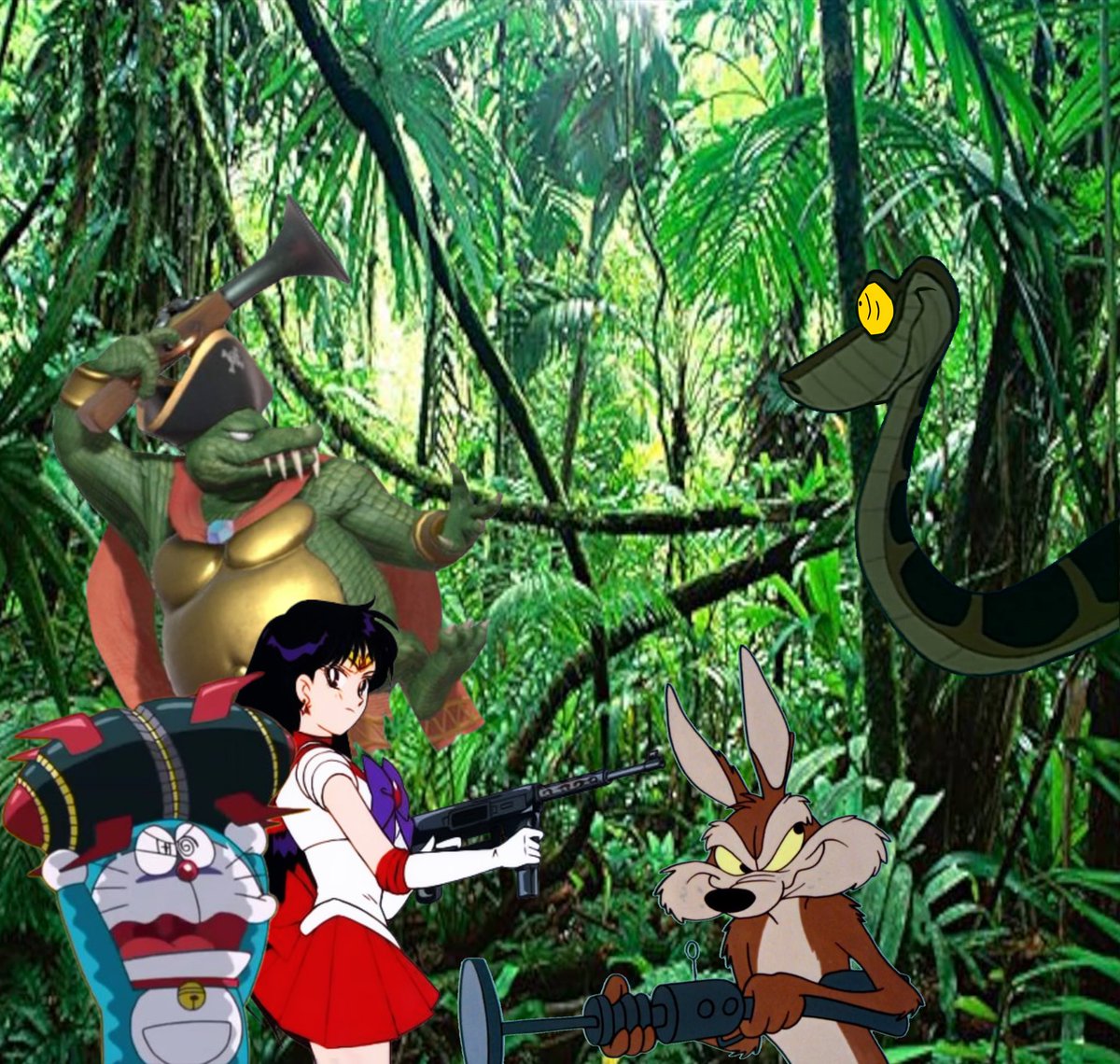 Team Dank are about to eliminate Kaa

And Doraemon nuked 95% of the rainforest