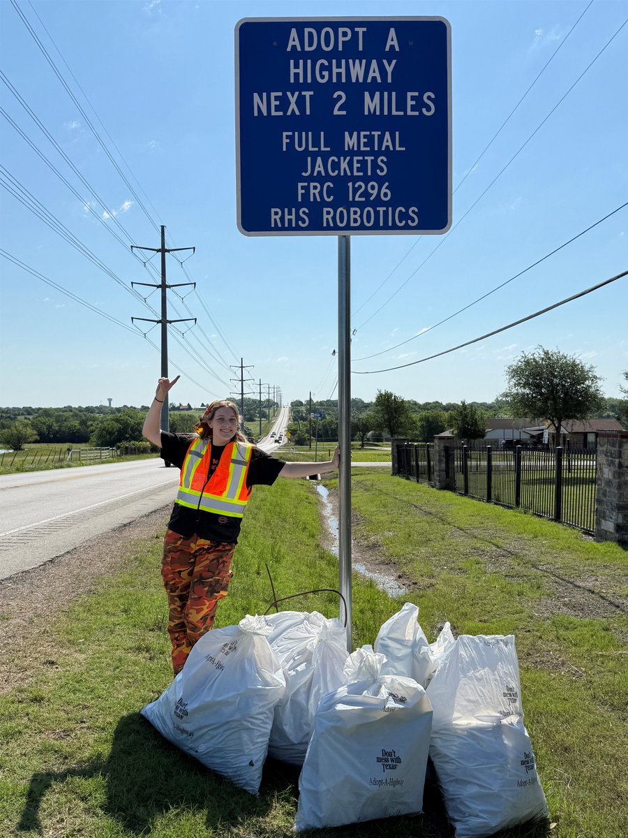 Rockwall ISD (@rockwallschools) on Twitter photo 🚧 Full Metal Jackets Robotics Team Adopts a Highway! 🤖🌎
As part of a <a href="/Rockwall_HS/">RockwallHighSchool</a> student-led community service passion project, Full Metal Jackets officer Phoebe I. initiated and led the effort to adopt a stretch of roadway through TXDOT’s Adopt-a-Highway program — a 🚧 Full Metal Jackets Robotics Team Adopts a Highway! 🤖🌎
As part of a <a href="/Rockwall_HS/">RockwallHighSchool</a> student-led community service passion project, Full Metal Jackets officer Phoebe I. initiated and led the effort to adopt a stretch of roadway through TXDOT’s Adopt-a-Highway program — a