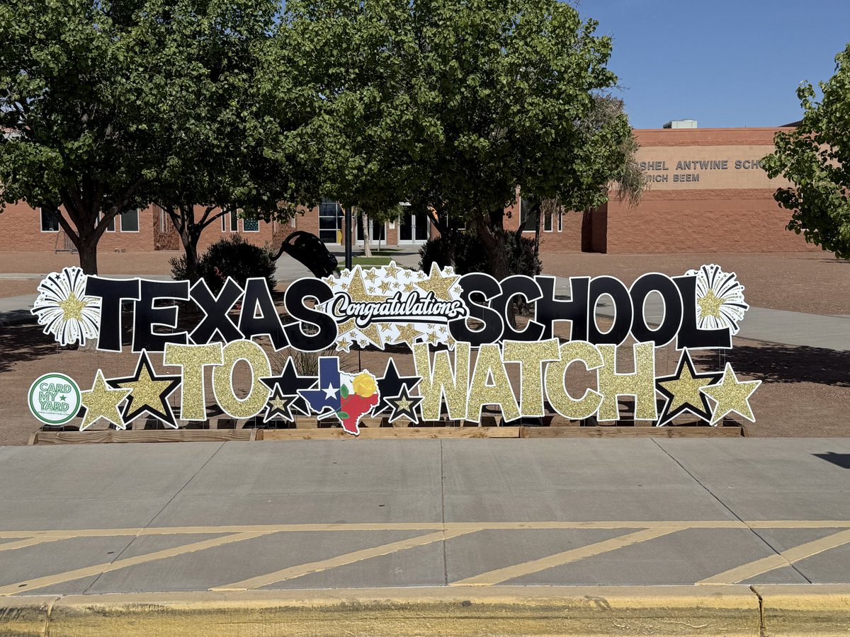 Card My Yard Horizon City (@cardmyyardhzn) on Twitter photo Shout out with HUGE Congratulations to Hurshel Antwine School for earning a National Recognition for Texas School to Watch <a href="/HAntwine_MS/">Patricia Pedroza</a> Shout out with HUGE Congratulations to Hurshel Antwine School for earning a National Recognition for Texas School to Watch <a href="/HAntwine_MS/">Patricia Pedroza</a>