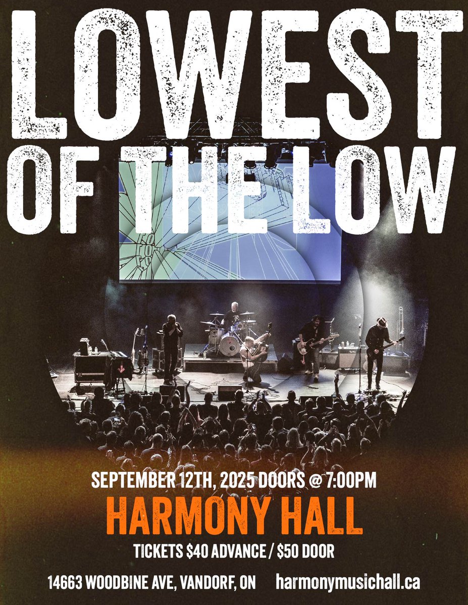 ANNOUNCING our first brave foray into the Greater Metropolitan  Whitchurch-Stouffville / Newmarket area this September 12th at Harmony Hall!  
Tickets go on sale this Wednesday, May 14th.  
Tell all your friends in Ballantrae!  
See you there! 
Click ==&gt; eventbrite.ca/e/lowest-of-th…