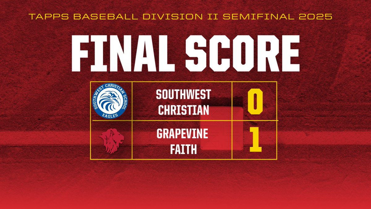 TAPPS 2025 Division II State Semifinal Final Score⚾️
