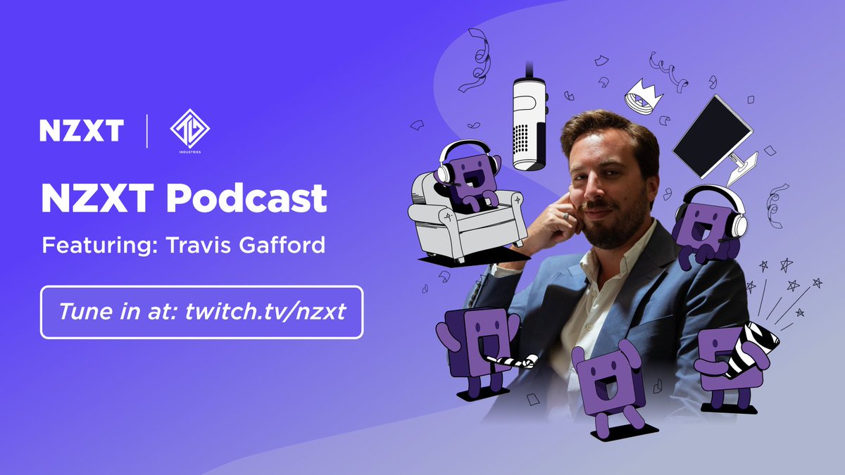 NZXT's tweet photo. The voice of NA esports himself, @TravisGafford, joins us on this week's NZXT Podcast!

(Also giving away some FREE goodies!)

Tune in this Friday at 10am PST: https://t.co/aSwBaPEL6B https://t.co/9Bk8suCqt4