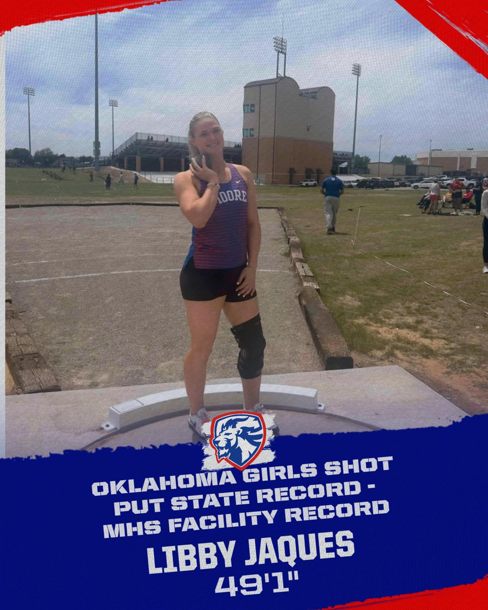 Moore Public Schools (@moorepublicsch) on Twitter photo Records were made to be broken - especially by Moore High School's Libby Jaques! 
Way to constantly push the limits, Libby! 🤩
#mpspride #lionpride Records were made to be broken - especially by Moore High School's Libby Jaques! 
Way to constantly push the limits, Libby! 🤩
#mpspride #lionpride