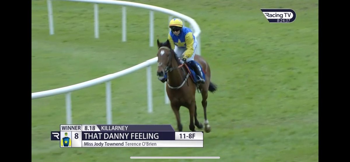 Terence O’Brien Racing (@tob_racing) on Twitter photo 🏆WINNER WINNER🏆
That Danny Feeling runs out a very impressive winner in Killarney under a super Jody Townend ride.
Congratulations to all connections 🥳🏆🐎🏇
<a href="/Southern_Fuels/">Southern Fuel & Farm Supplies Ltd</a>
<a href="/REDMILLSHorse/">Connolly's RED MILLS</a> 🏆WINNER WINNER🏆
That Danny Feeling runs out a very impressive winner in Killarney under a super Jody Townend ride.
Congratulations to all connections 🥳🏆🐎🏇
<a href="/Southern_Fuels/">Southern Fuel & Farm Supplies Ltd</a>
<a href="/REDMILLSHorse/">Connolly's RED MILLS</a>