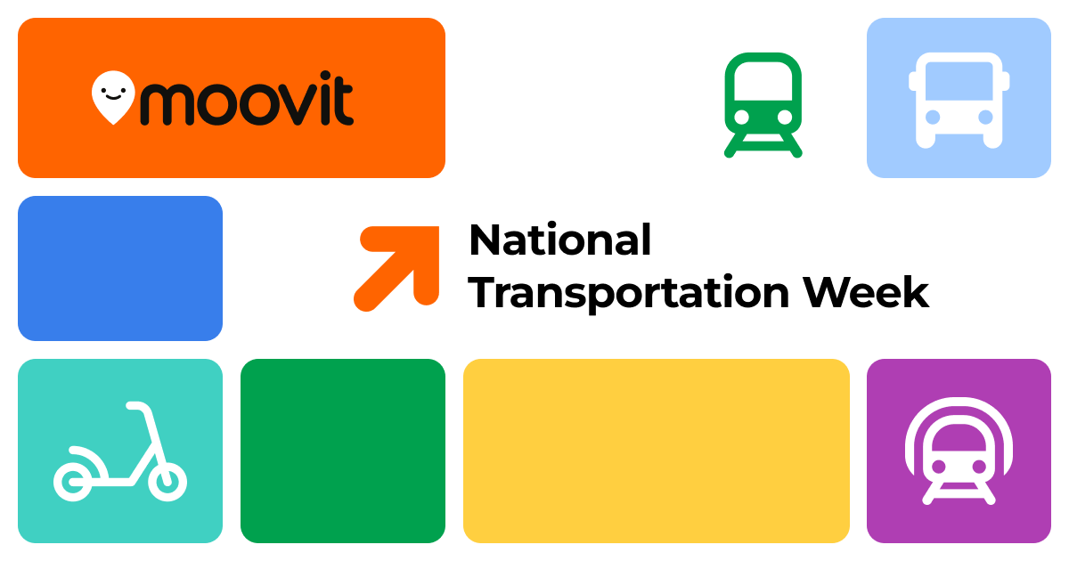 🚍 It's #NationalTransportationWeek!

At Moovit, we’re proud to support 1.7B+ riders in 3,500+ cities—making commutes greener, faster, and easier.

This week, we celebrate transit pros, planners &amp; riders like YOU.

Here’s to smarter, more connected journeys. 💚