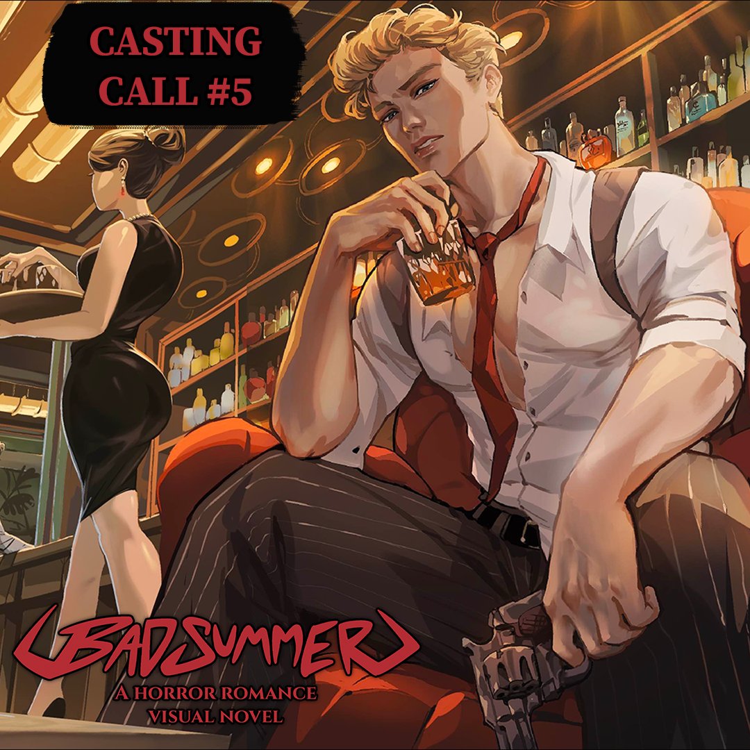 Casing call #5 [PAID] 🎙️

It's that time again! We’re seeking talented voice actors for Bad Summer, our horror/romance visual novel! 📢

⭐ Multiple roles available 
⭐ $20 USD per 150 words
⭐ Casting deadline: May 19th, 2025

⬇️ More details below!
#castingcall #voiceactor