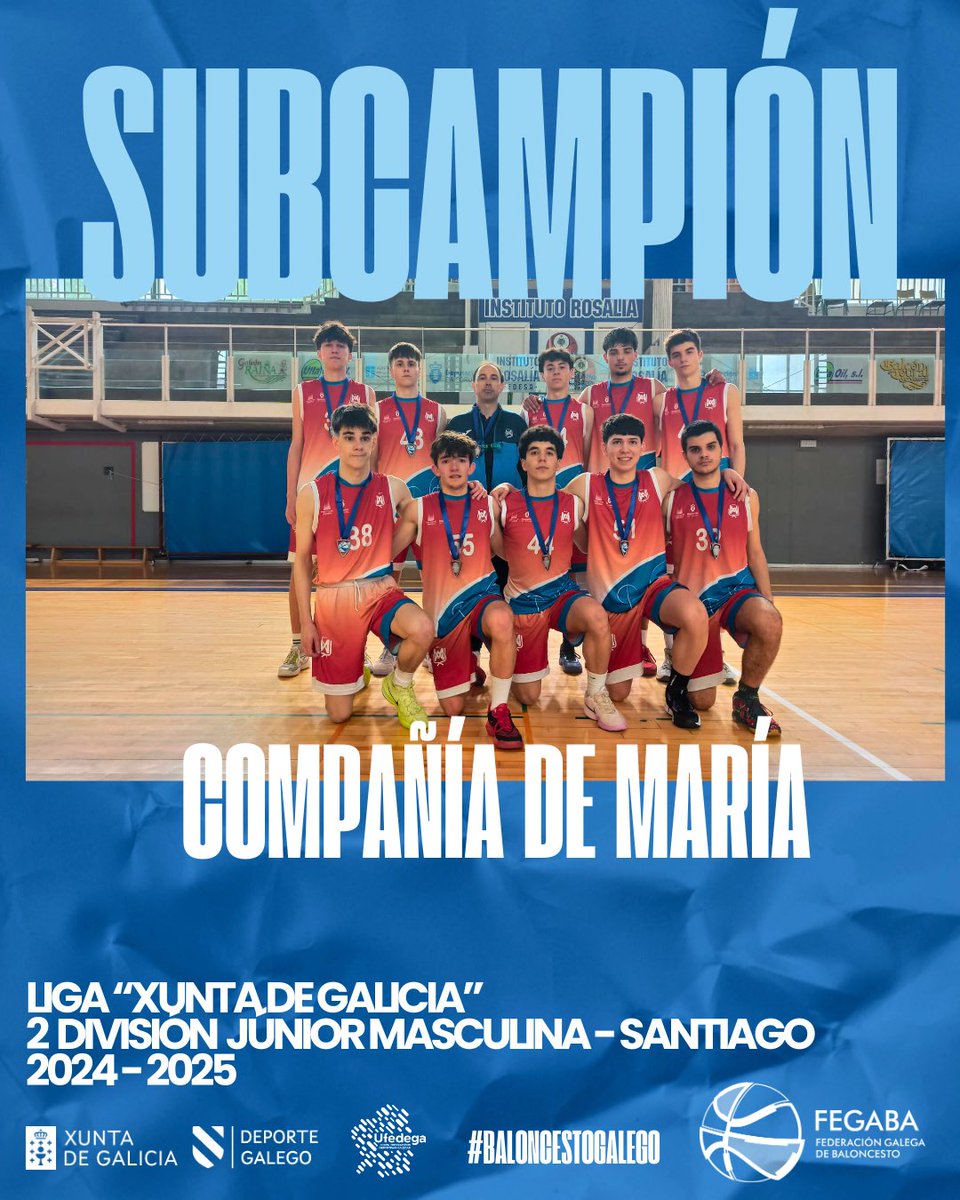 FGB (@fgb_baloncesto) on Twitter photo 🏆 Ligas FEGABA 2️⃣4️⃣ - 2️⃣5️⃣
🔹Campionato <a href="/Xunta/">Xunta de Galicia</a>
2️⃣ División Júnior Masculina ⛹️
📍Delegación Santiago
🏆 𝐂𝐚𝐦𝐩𝐢ó𝐧 👉 <a href="/RosaliaFEDESA/">Rosalia Fedesaᅠᅠᅠᅠᅠᅠᅠᅠᅠᅠᅠᅠᅠᅠᅠᅠᅠᅠᅠᅠᅠᅠᅠᅠᅠᅠ</a>
🥈𝐒𝐮𝐛𝐜𝐚𝐦𝐩𝐢ó𝐧 👉🏻 Compañía de María
👏🤩
#𝐁𝐚𝐥𝐨𝐧𝐜𝐞𝐬𝐭𝐨𝐆𝐚𝐥𝐞𝐠𝐨 🏆 Ligas FEGABA 2️⃣4️⃣ - 2️⃣5️⃣
🔹Campionato <a href="/Xunta/">Xunta de Galicia</a>
2️⃣ División Júnior Masculina ⛹️
📍Delegación Santiago
🏆 𝐂𝐚𝐦𝐩𝐢ó𝐧 👉 <a href="/RosaliaFEDESA/">Rosalia Fedesaᅠᅠᅠᅠᅠᅠᅠᅠᅠᅠᅠᅠᅠᅠᅠᅠᅠᅠᅠᅠᅠᅠᅠᅠᅠᅠ</a>
🥈𝐒𝐮𝐛𝐜𝐚𝐦𝐩𝐢ó𝐧 👉🏻 Compañía de María
👏🤩
#𝐁𝐚𝐥𝐨𝐧𝐜𝐞𝐬𝐭𝐨𝐆𝐚𝐥𝐞𝐠𝐨