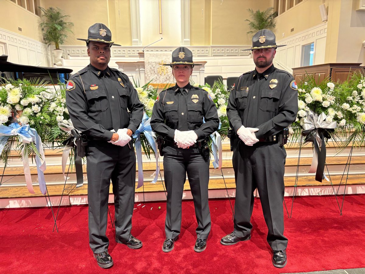 Today, Officers White, Jones, and Martin represented the WFPD at the Wake County Law Enforcement Memorial. The ceremony honored local heroes who gave their lives in the line of duty, including our own Officers John Taylor (1944), George Mitchell (1947), and Cecil Enlow (1984).