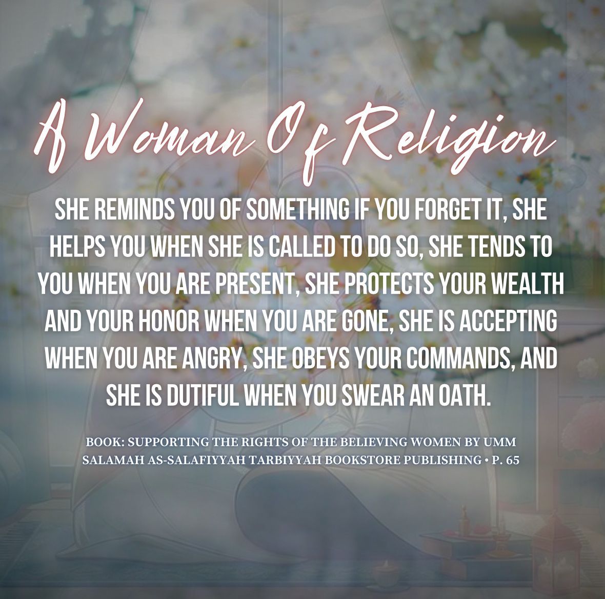 A WOMAN OF RELIGION..
