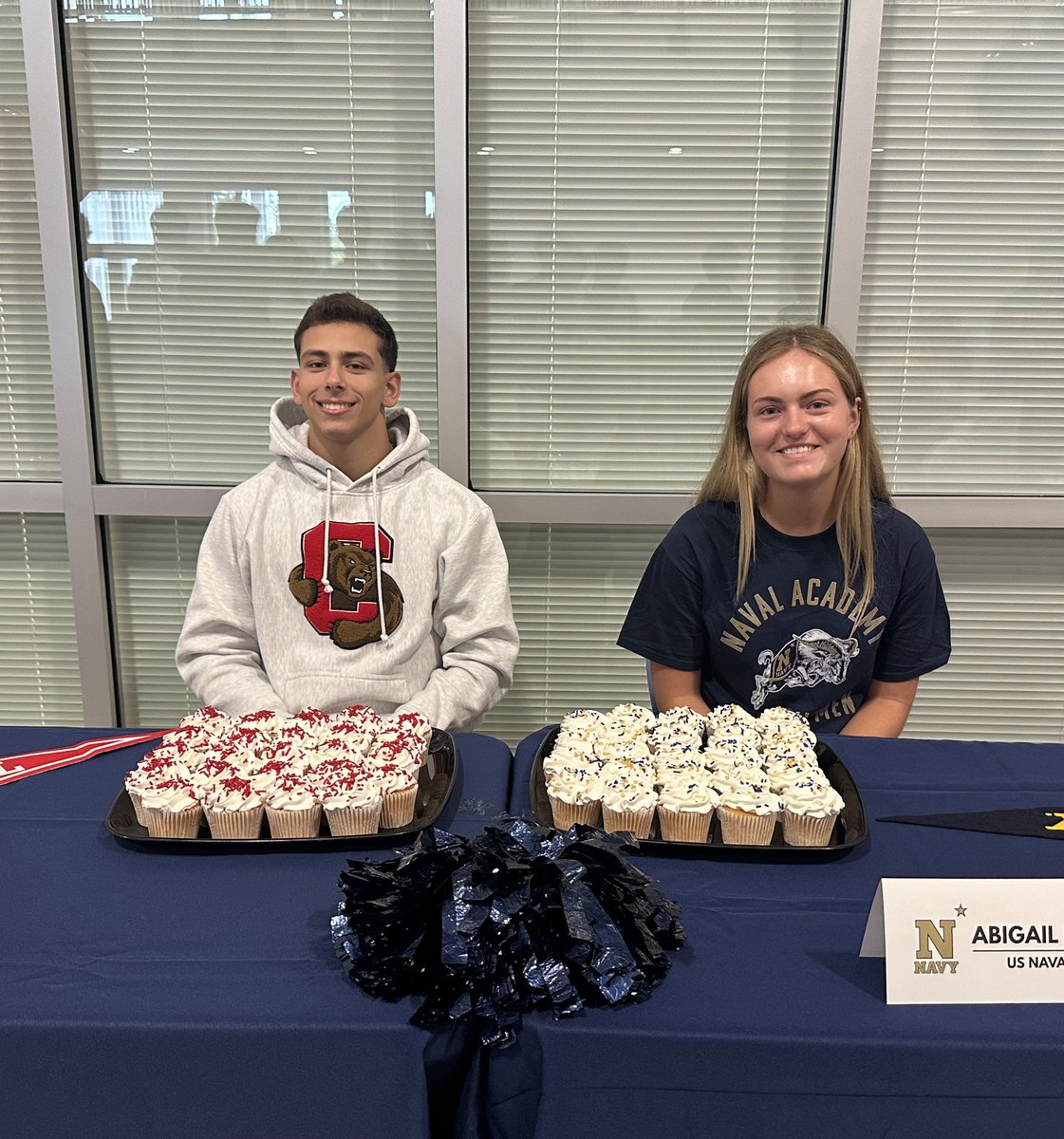 arhpatriots's tweet photo. Academic Signing Day at Aubrey Rogers HS! Congratulations to Arlind Agollari who will be attending Cornell University and Abigail Peterson who will be attending the United States Naval Academy! #proudpatriots โค๏ธ๐ค๐ @collierschools https://t.co/m0HOc8bgNH